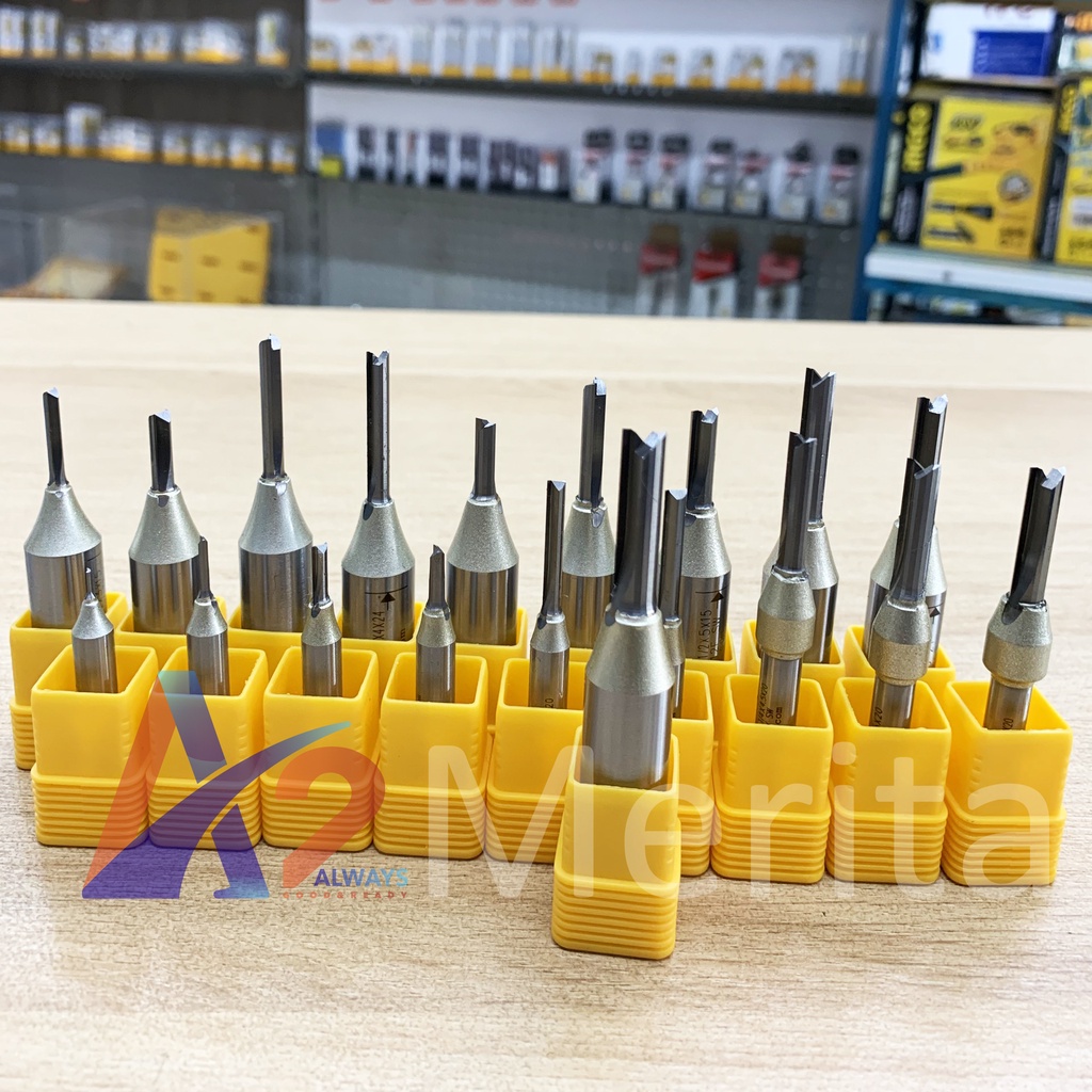 Mũi phay thẳng gỗ TCT cốt 1/4"  và cốt 1/2" Arden
