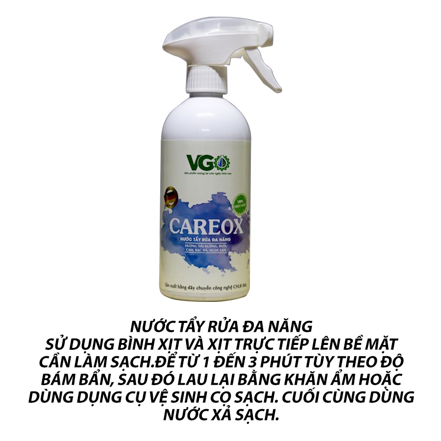 Nước xịt khử mùi trên ô tô, nước tẩy rửa đa năng Careox