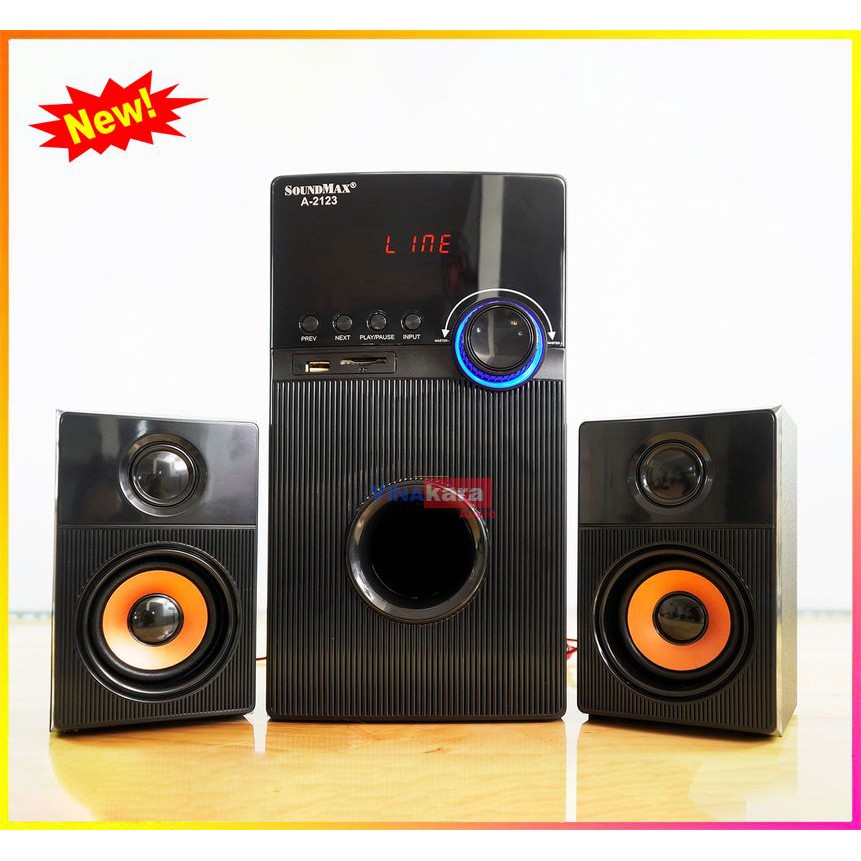 Loa vi tính SoundMax A2123/2.1, loa Bluetooth, nghe nhạc hay, trong trẻo