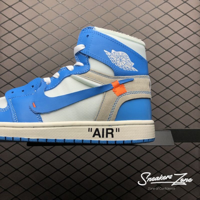 (FREESHIP+HỘP+QUÀ) Giày thể thao AIR JORDAN 1 OFF WHITE Retro High University UNC xanh trắng cực đẹp