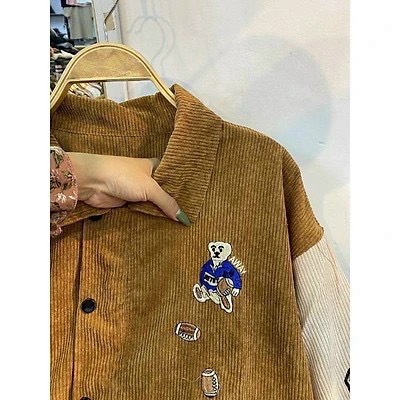 ÁO KHOÁC KAKI NHUNG CỔ SƠ MI PHONG CÁCH TRẺ TRUNG NĂNG ĐỘNG THỜI TRANG VALENTINA SHOP