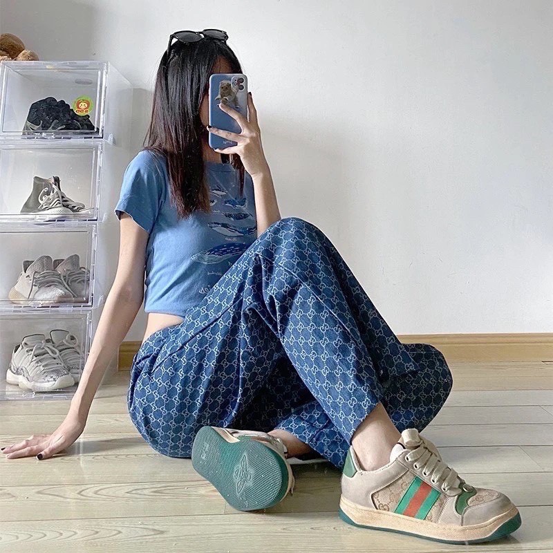 Quần suông ống rộng hoạ tiết sang chảnh(064) | BigBuy360 - bigbuy360.vn