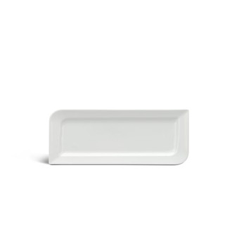 Combo 2 dĩa chữ nhật dài 25 x 10.5cm anh vũ lys trắng ngà