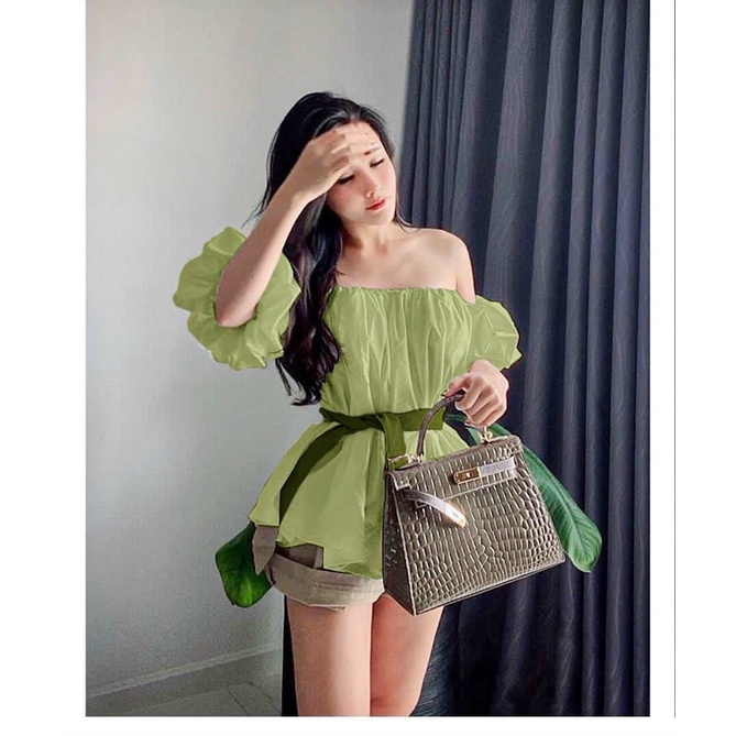 ĐẦM HOA 2D RỚT VAI NƠ - KÈM VIDEO (hàng sẵn )