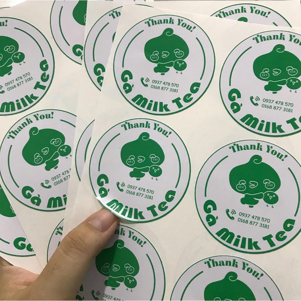 In tem nhựa chống nước in sticker label theo yêu cầu