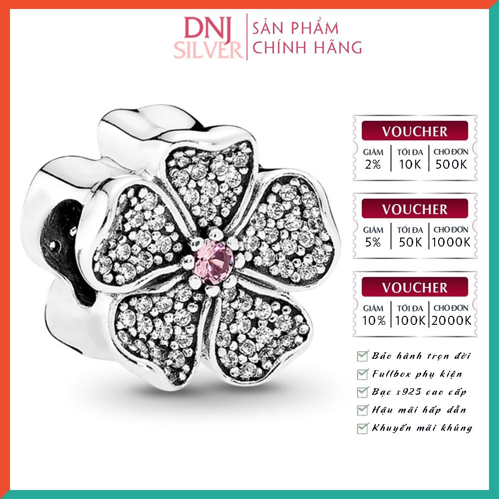 Charm bạc 925 cao cấp, hàng chuẩn bạc - Charm Sparkling Apple Blossom thích hợp để mix vòng tay charm - DN330