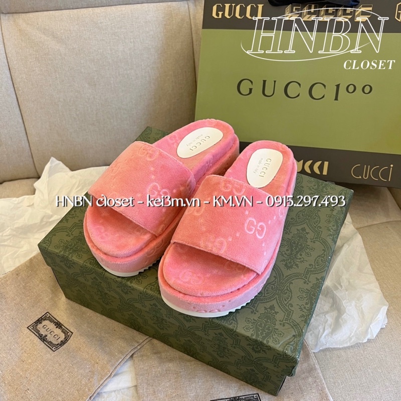 Dép độn đế GG lông fullbox