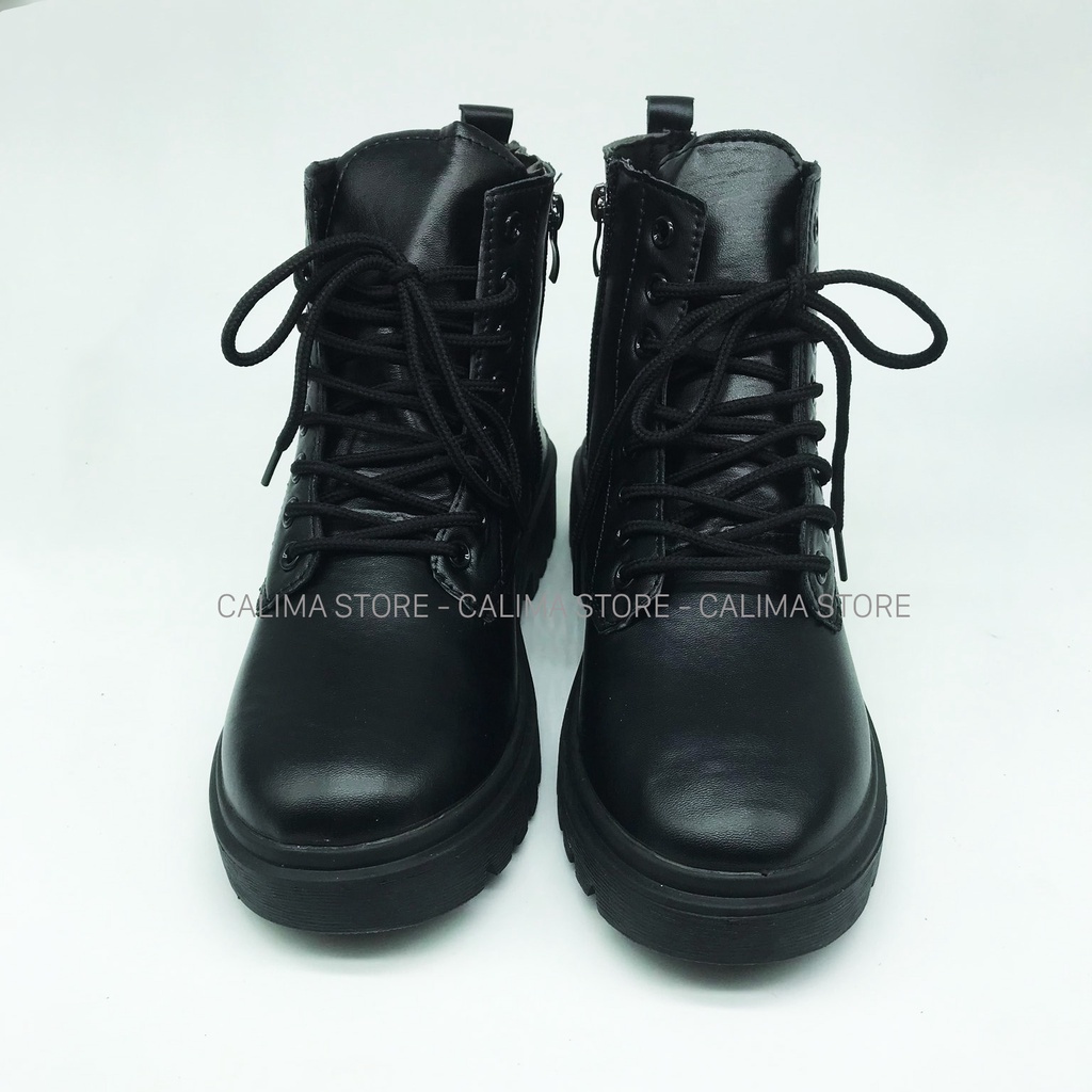 Giày boot nữ ullzang 🧡HÀNG TRUNG🧡 thời trang màu đen full box bill | BigBuy360 - bigbuy360.vn