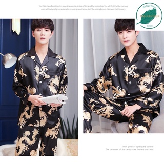 Pijama nam lụa Rồng Phượng cá tính