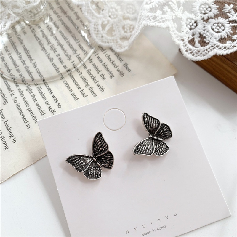 Bông Tai Hình Bươm Bướm Phong Cách Retro Pháp Dành Cho Nữ