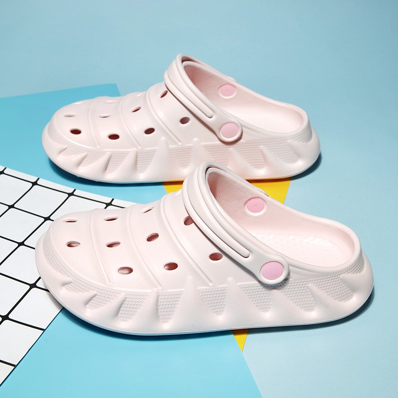 Giày Sandal Nhựa Đế Bằng Chống Trượt Chống Thấm Nước Thời Trang Mùa Hè 2020