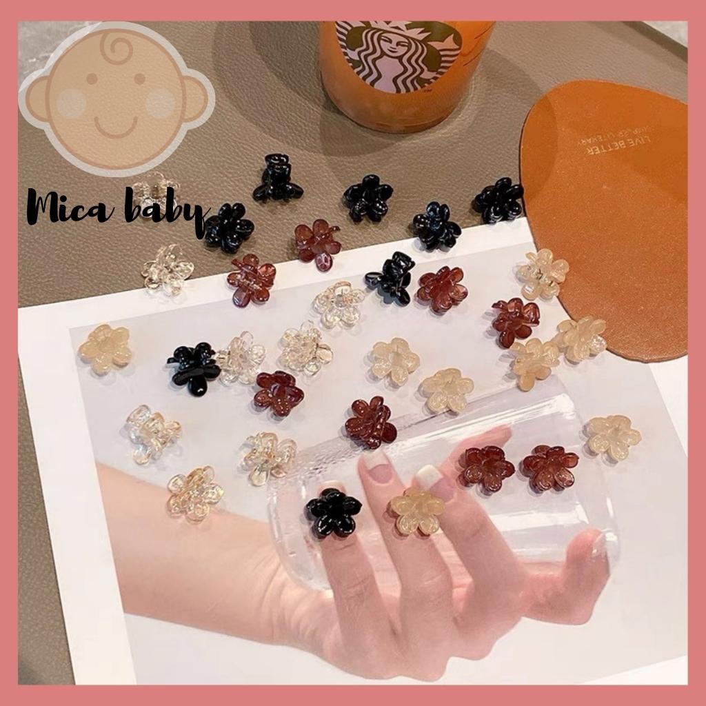 Set 2 chiếc kẹp tóc cho bé hình bông hoa Mica Baby KT20