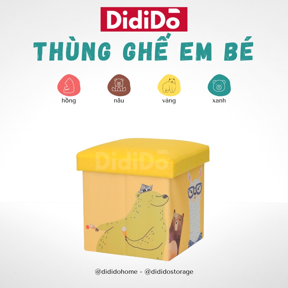 (GRAB/NOW) Hộp đựng đồ DidiDo kết hợp ghế ngồi cho bé size 31cm