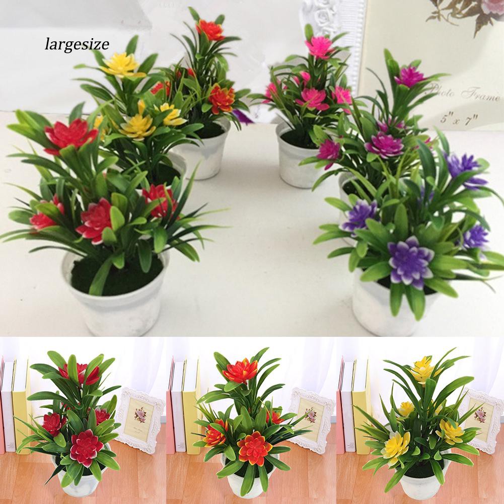 Chậu hoa sen đá giả dùng trang trí nội thất