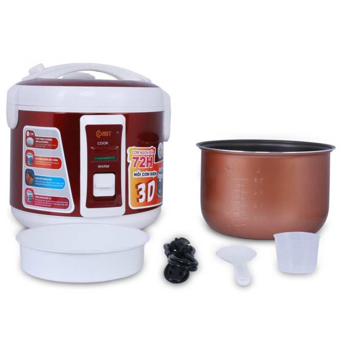 Xả Kho Nồi Cơm Điện 3D Comet CM8086 Cao Cấp - 1.8L | BigBuy360 - bigbuy360.vn