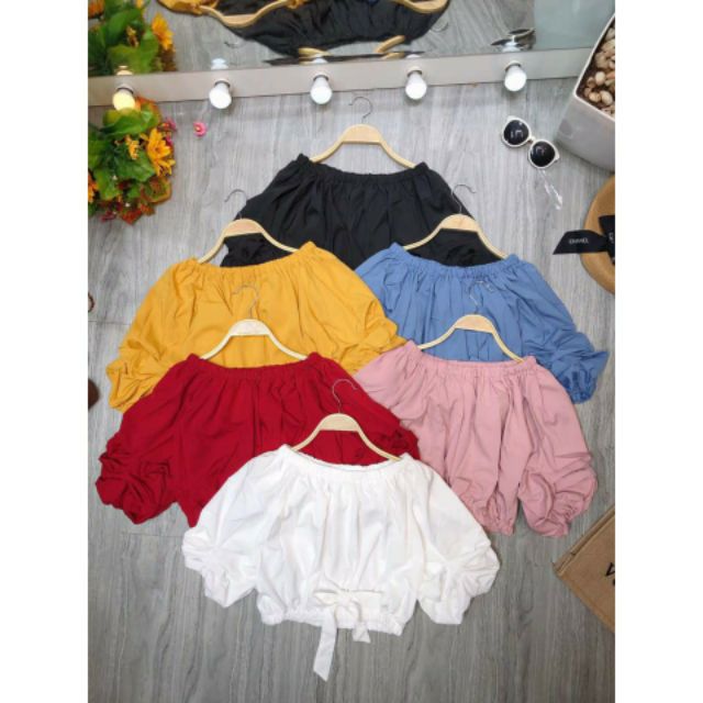 Áo trễ vai tay bồng sang chảnh [ Quảng Châu