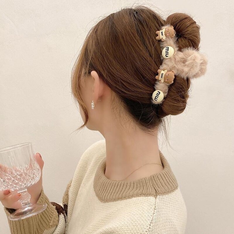 Kẹp tóc hình gấu hoạt hình dễ thương cho nữ
