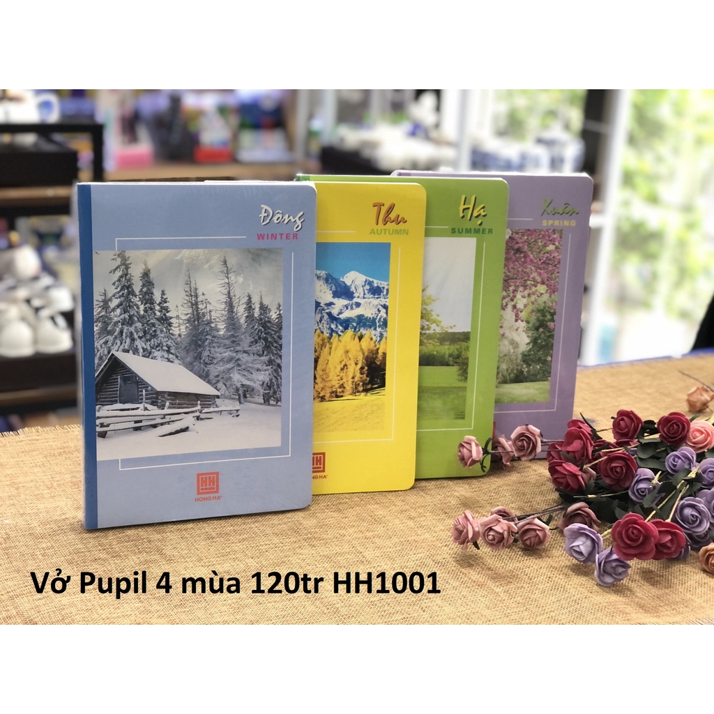 Vở kẻ ngang Hồng Hà Pupil 4 mùa 72/120/200/300tr