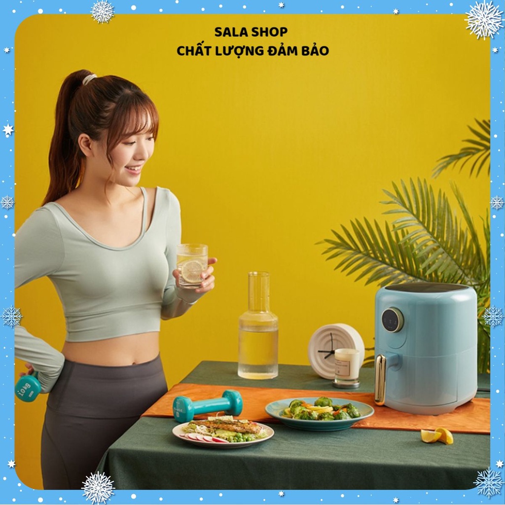 Nồi chiên không dầu Bear QZG-B14E1, 3.5L,chính hãng, dùng để nướng thịt, nướng bánh mì, quay thực phẩm, nồi chiên điện