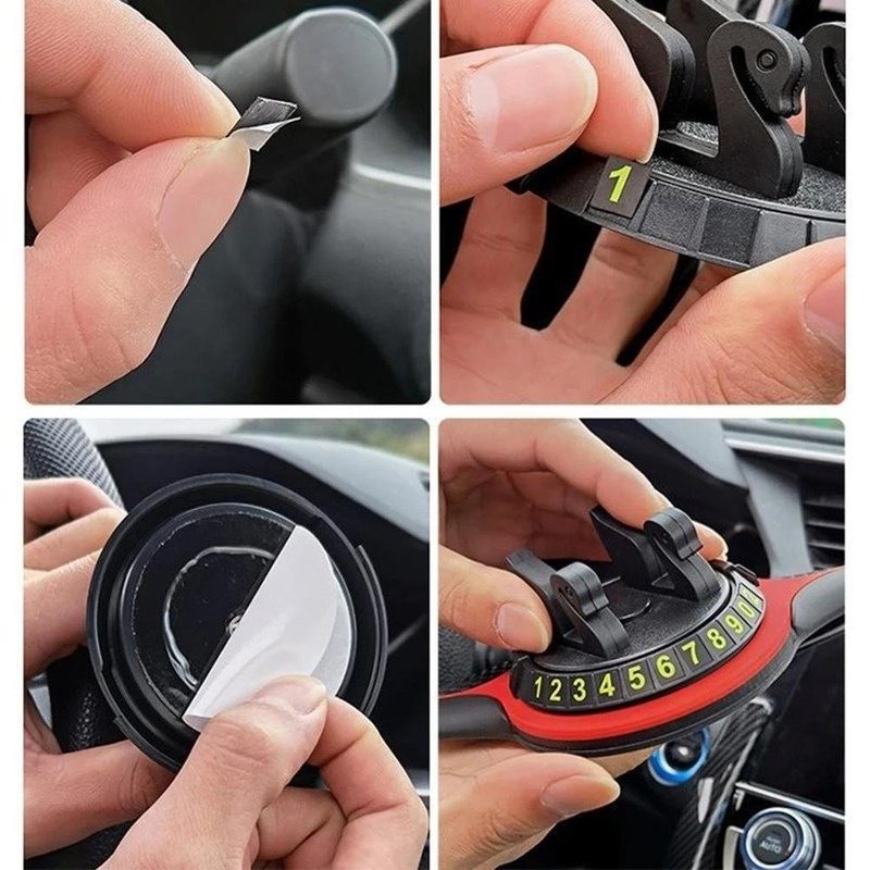 Giá Đỡ Điện Thoại Trên Taplo Ô Tô  Xoay 360 Độ Chống Trượt Kèm Bảng Số Điện Thoại