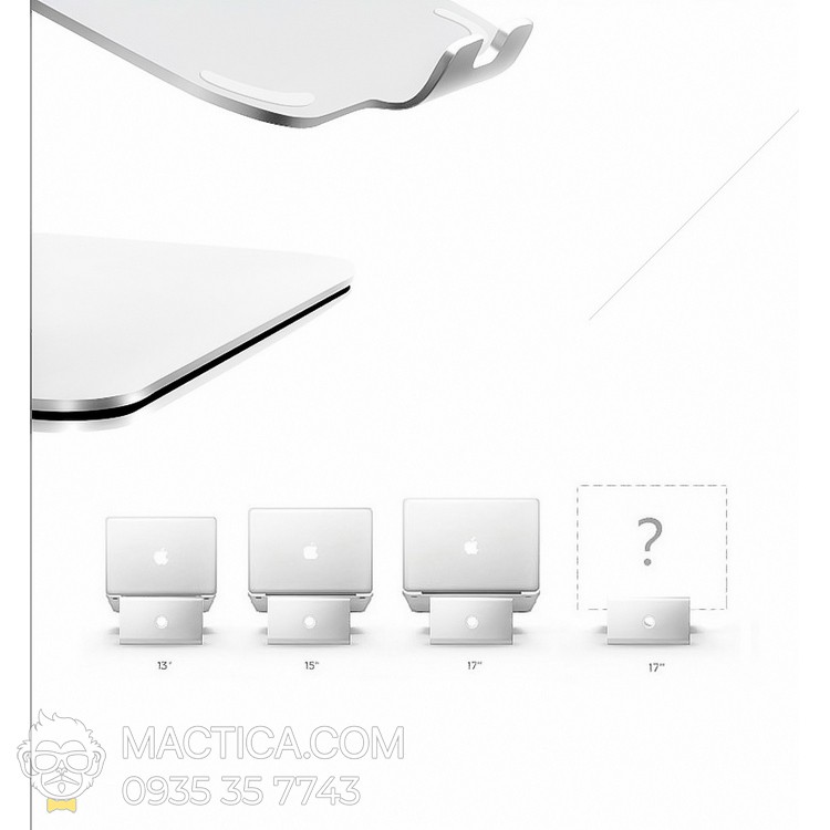 Đế Nhôm Tản Nhiệt Điều Chỉnh Tầm Nhìn cho MacBook - Nhôm - Silver