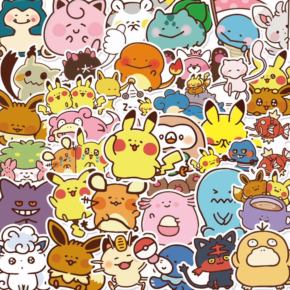 Nhãn Dán Trang Trí Va Li / Guitar Chống Thấm Nước Hình Pikachu Đáng Yêu