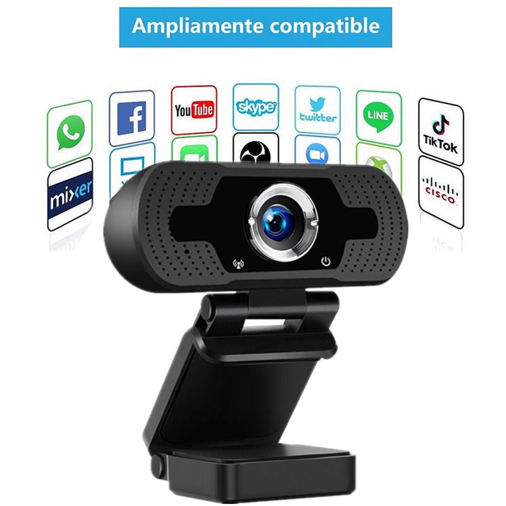 WEBCAM CÓ MÍC 1080P SẮC NÉT - TÍCH HỢP 2  MIC THU RÕ RÀNG CÓ LED  - Thích hợp cho việc livestream ,học tập, giảng | BigBuy360 - bigbuy360.vn