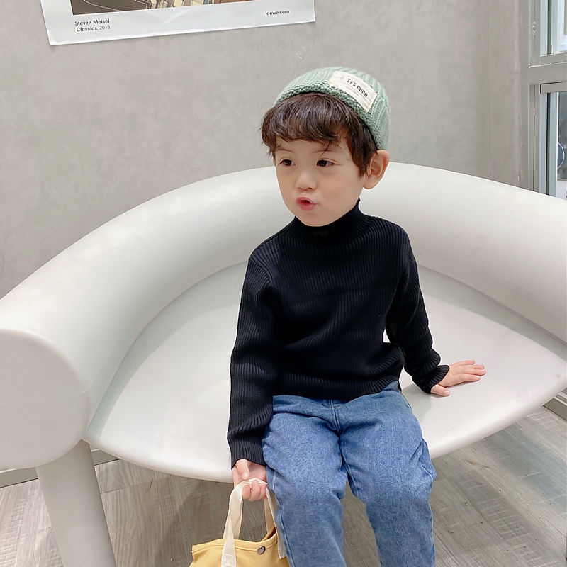 Áo sweater chui đầu vải nhung phong cách Hàn Quốc màu sắc thời trang mùa đông cho bé trai