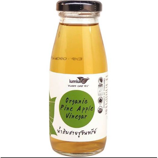 Giấm thơm hữu cơ 180ml LumLum Organic Pineapple Vinegar   Date 07/2022