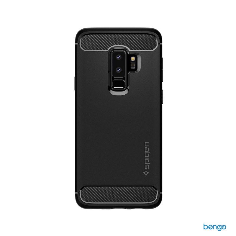 Ốp lưng Samsung Galaxy S9 SPIGEN Rugged Armor - Matte Black