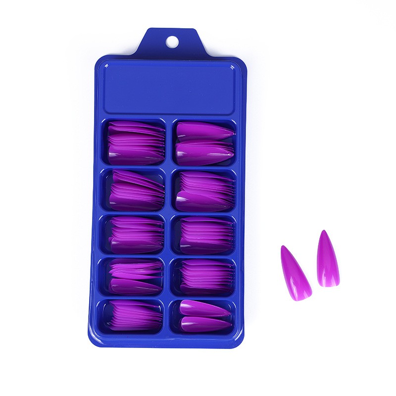 【Với keo】Beauty Glazed 100 cái / bộ Màu kẹo acrylic Móng giả mờ Tự làm móng nghệ thuật