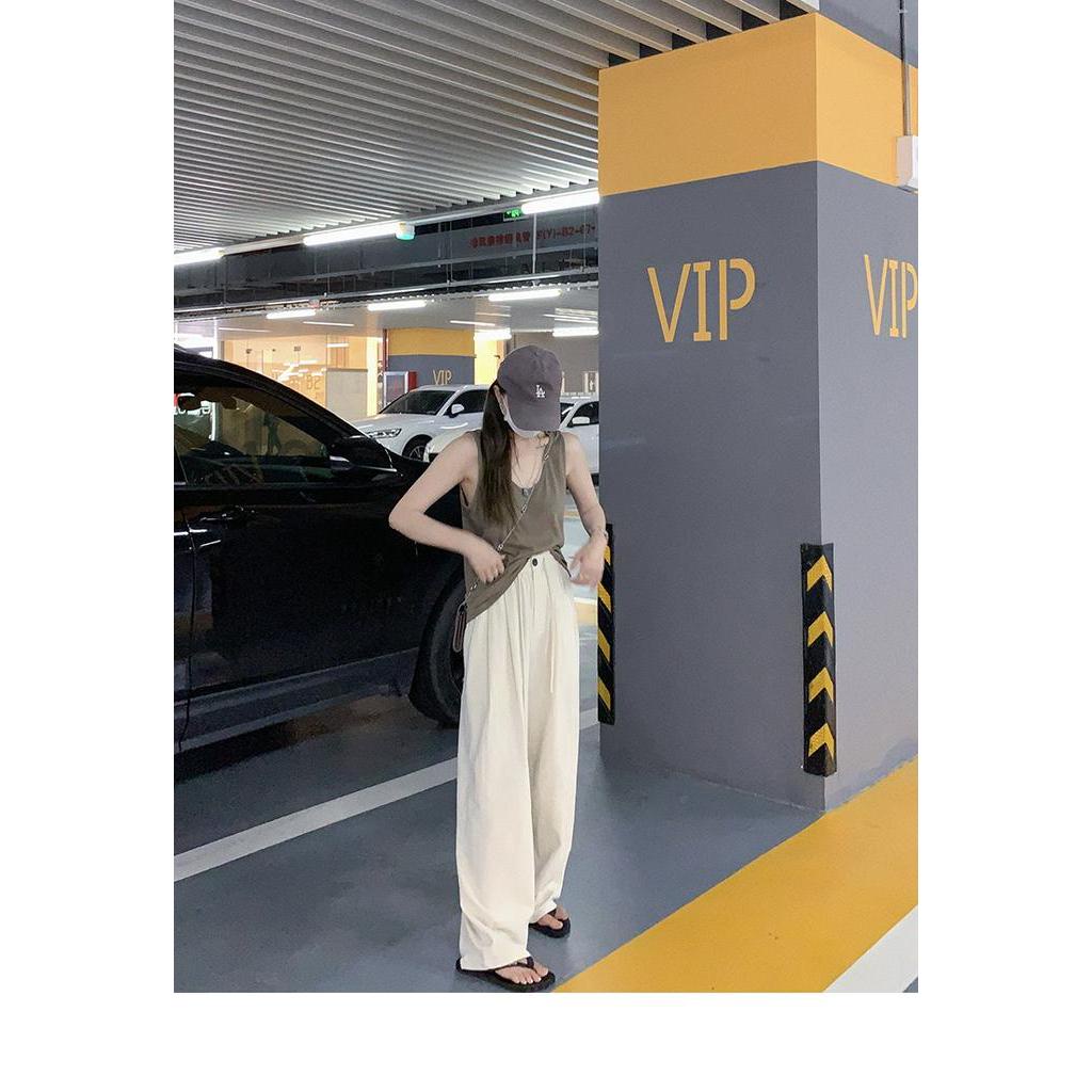 Quần Ống Rộng Lưng Thun Vải Lanh Cotton Mỏng Thời Trang Cao Cấp 61682