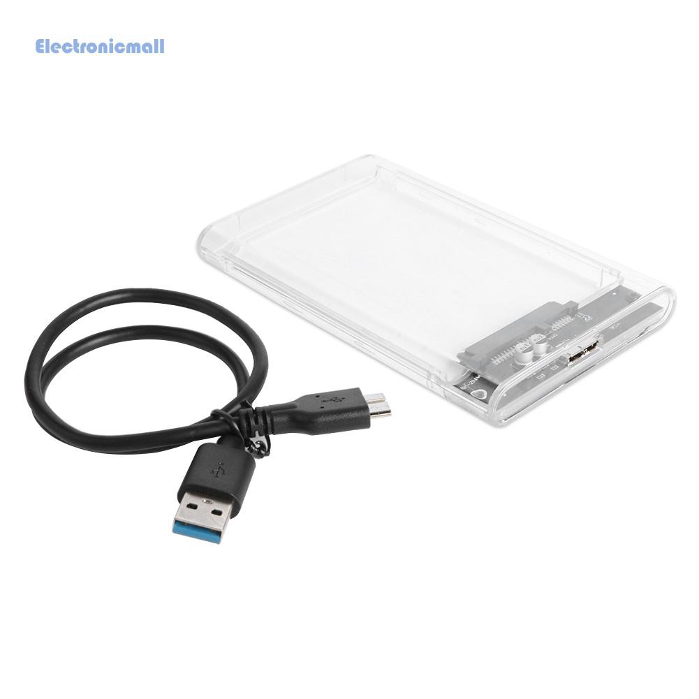ElectronicMall01 2.5 inch SATA III to USB 3.0 HDD SSD Case Hard Disk Mobile External Enclosure