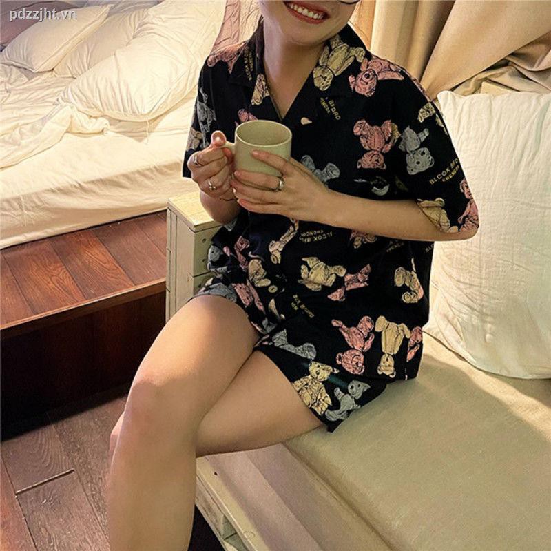 Bộ Đồ Ngủ Ngắn Tay In Hình Gấu Phong Cách Nhật Bản Thời Trang Mùa Hè 2021 Dành Cho Nữ | BigBuy360 - bigbuy360.vn
