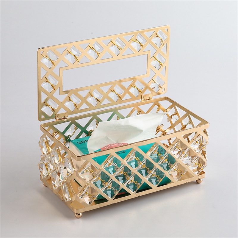 Hộp Đựng Khăn Giấy Hình Chữ Nhật Có Nắp Đậy Ốp