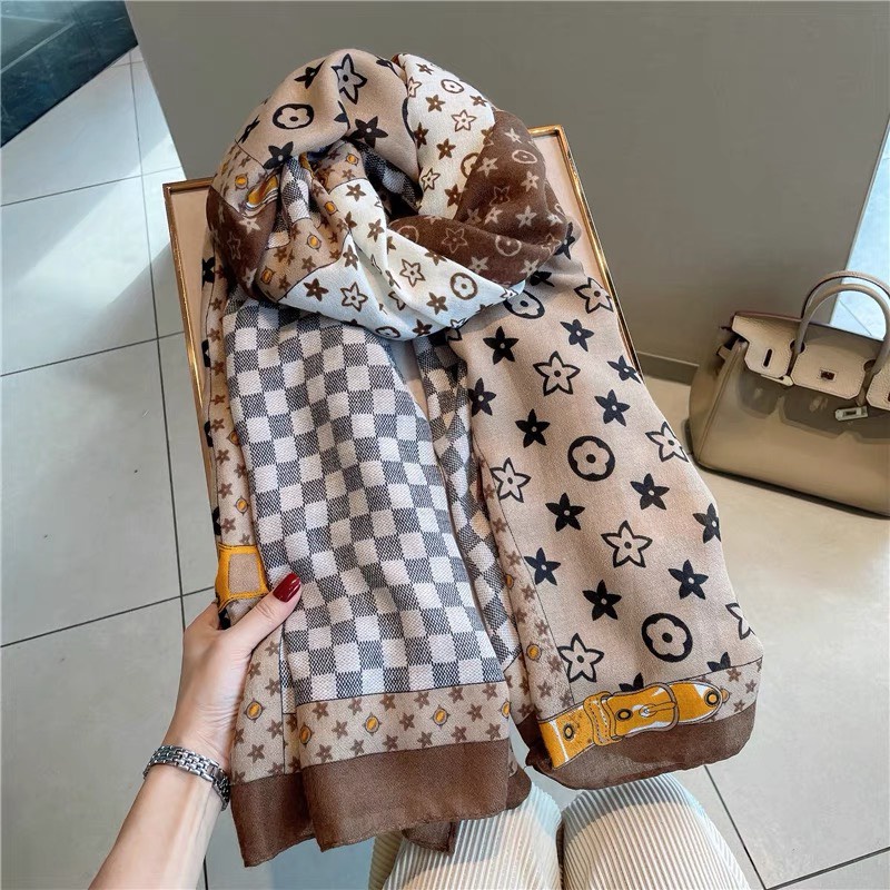 Khăn choàng cổ chất liệu đũi size 90x180cm