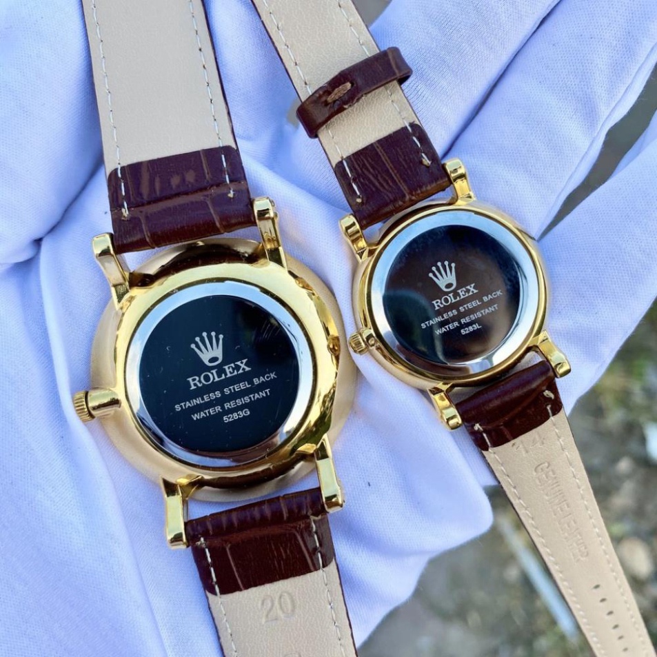 Đồng Hồ Nữ RoLex R075A DÂY DA Mặt TRẮNG Chống Xước, Chống Nước đồng hồ thật giá trị thật