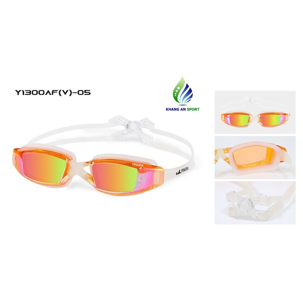 Kính bơi tráng gương Yingfa Y1300A chống UV và sương mù - Mắt kính to góc nhìn rộng dùng cho người lớn