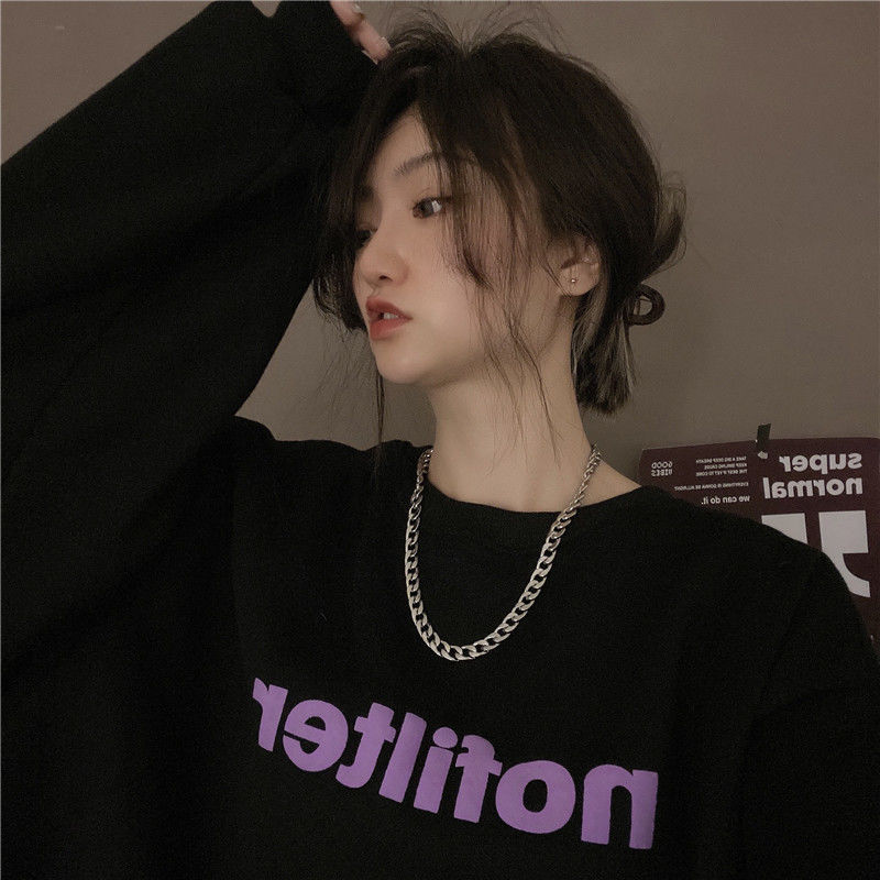 Dây Chuyền Thép Titan 19114 Phong Cách Harajuku Đường Phố Hàn Quốc Dễ Phối Đồ