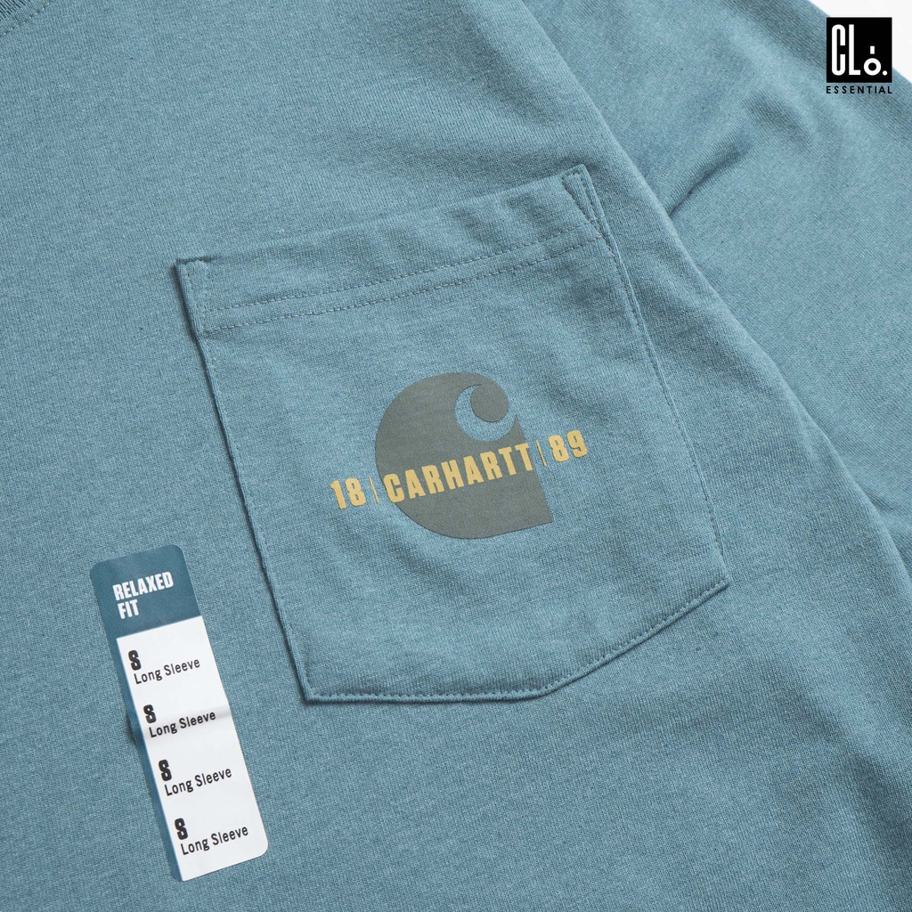 Áo Tay dài Carhartt, Loose Fit Heavyweight L/S Pocket Carhartt C Graphic T-Shirt