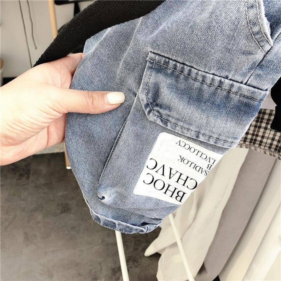 Quần Short Denim Ống Rộng Lưng Thun Thời Trang Mùa Hè Phong Cách Mới Dành Cho Bé Trai