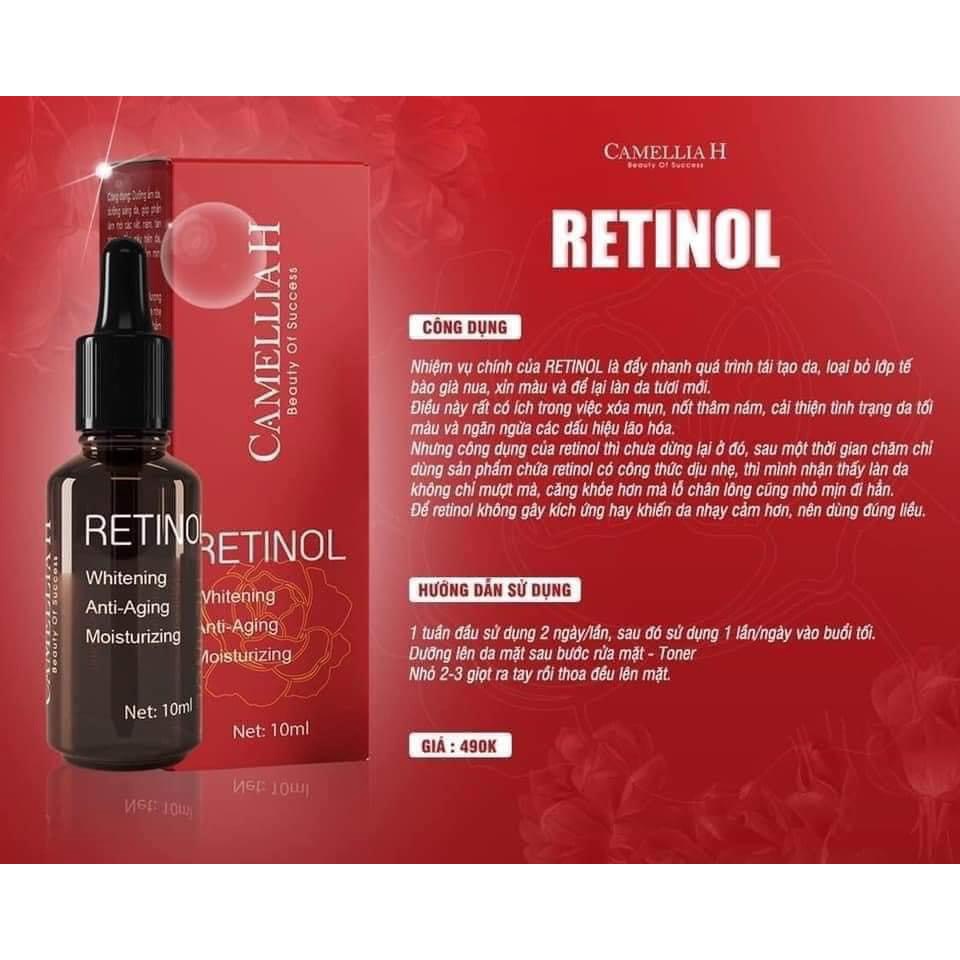 Tinh chất tái dạo da Retinol chính hãng CamelliaH - Siêu phẩm dưỡng da, ngăn chặn dấu hiệu của sự lão hóa