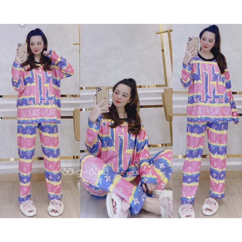 BIGSIZE 50 - 85kg (Bộ thun tay dài quần dài hình) | BigBuy360 - bigbuy360.vn