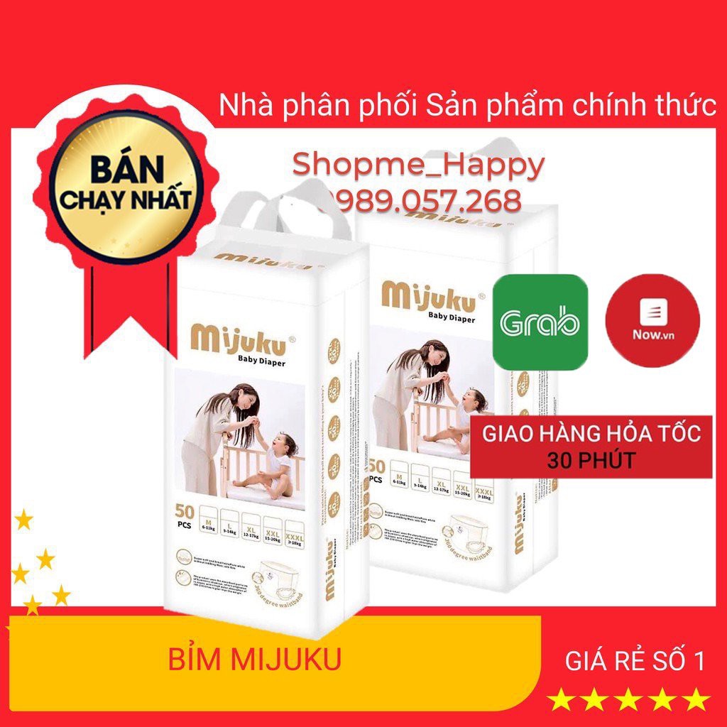 Bỉm Mijuku Quần Xuất Nhật Cao Cấp M50-L50-XL50-XXL50-XXXL50-M100-L100-XL100-XXL100-XXXL100