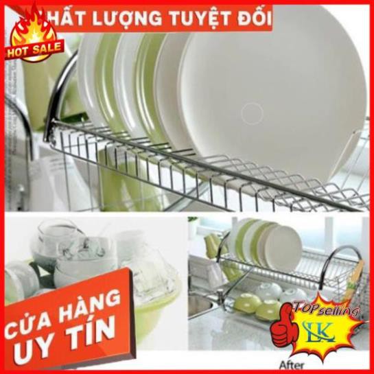 [FREE SHIPP] Kệ úp bát inox 2 tầng cao cấp, kệ úp bát tết