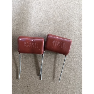 10con Tụ đỏ CBB81 223J 2KV 0.022uf 20mm