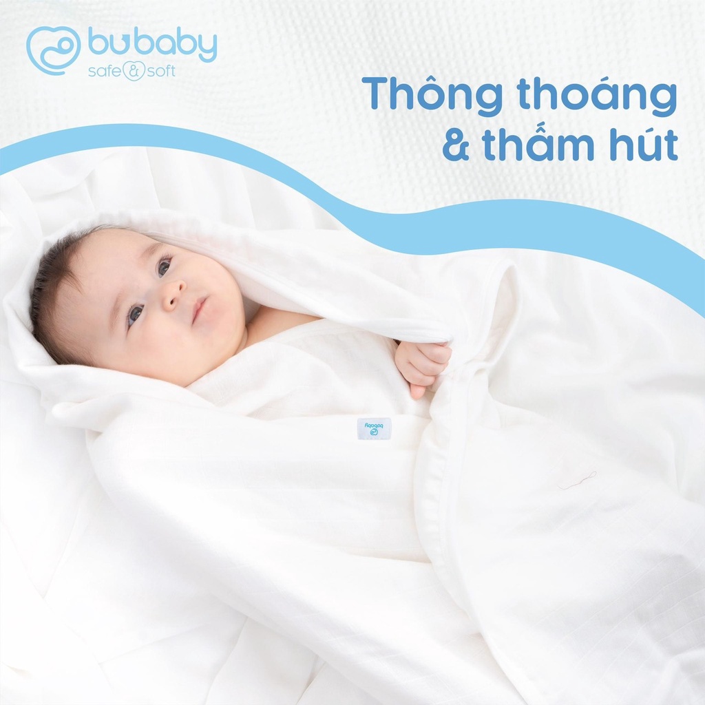 [CHÍNH HÃNG] Khăn quấn Muslin cao cấp trẻ em Bu