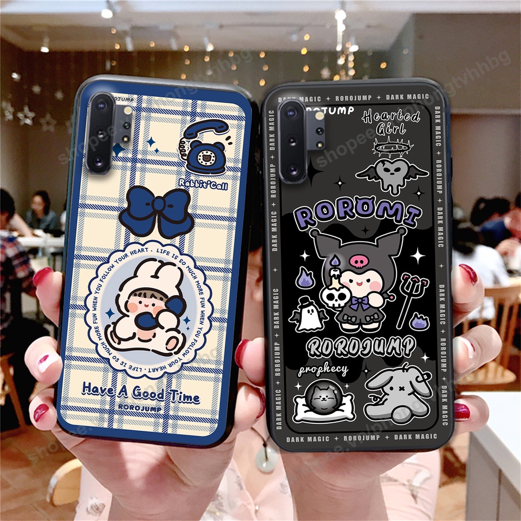 Ốp lưng Samsung Note 10 / Note 10 Plus / Note 10+ in mẫu gấu bo viền , smile mặt cười cực cute đẹp