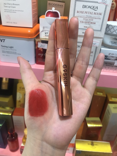 [FREE SHIP] Son Kem Lỳ G9 Skin vỏ vàng First V-Fit Velvet Tint