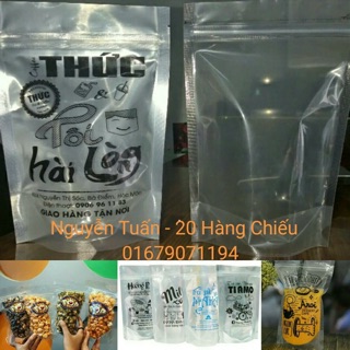 Túi Zip bạc & Zip trong ( Nhận In )